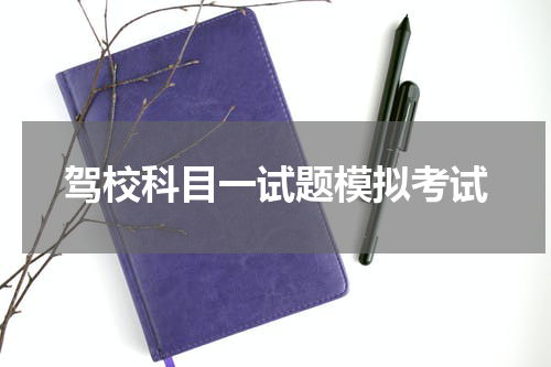 驾校科目一试题模拟考试