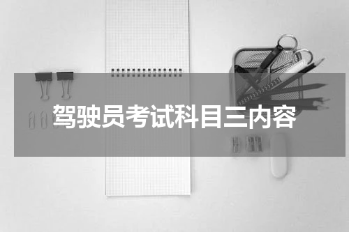驾驶员考试科目三内容