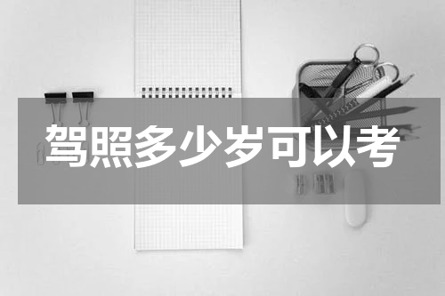 驾照多少岁可以考
