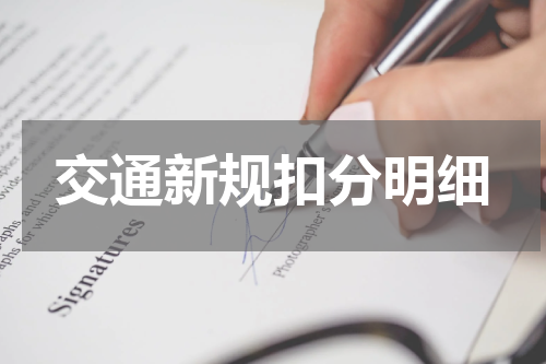 交通新规扣分明细