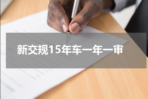 新交规15年车一年一审