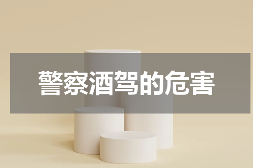 警察酒驾的危害