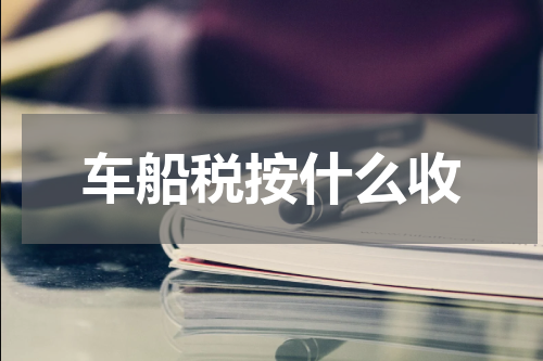 车船税按什么收