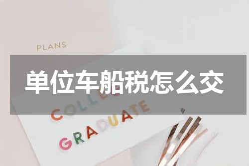 单位车船税怎么交