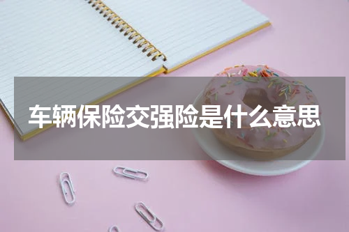 车辆保险交强险是什么意思