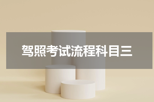 驾照考试流程科目三