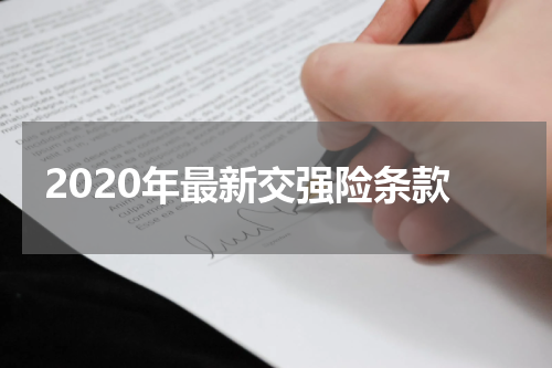2020年最新交强险条款