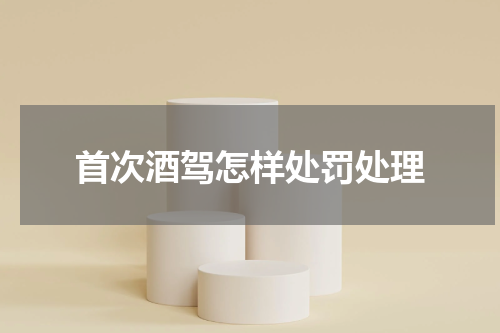 首次酒驾怎样处罚处理