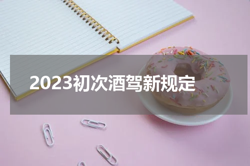 2023初次酒驾新规定