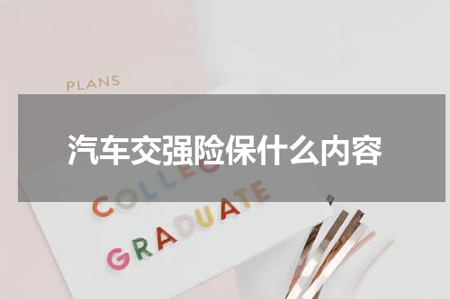 汽车交强险保什么内容