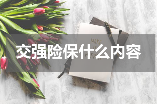交强险保什么内容