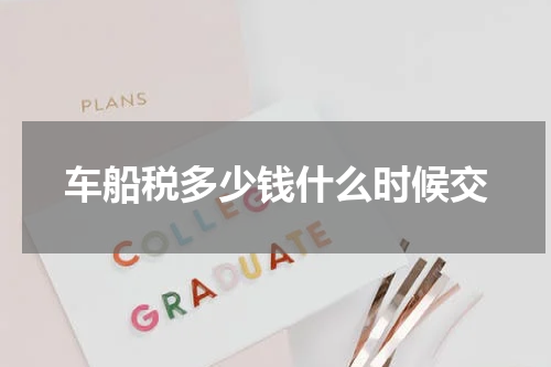 车船税多少钱什么时候交