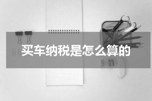 买车纳税是怎么算的