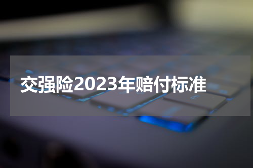 交强险2023年赔付标准