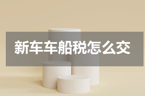 新车车船税怎么交