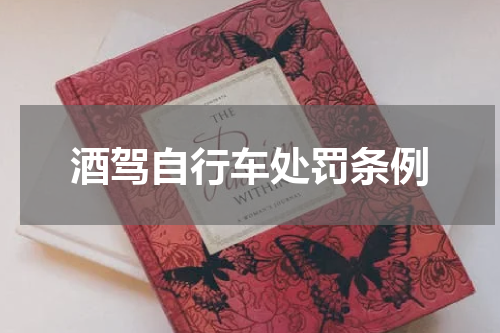 酒驾自行车处罚条例
