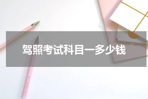 驾照考试科目一多少钱