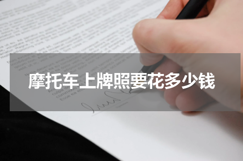 摩托车上牌照要花多少钱