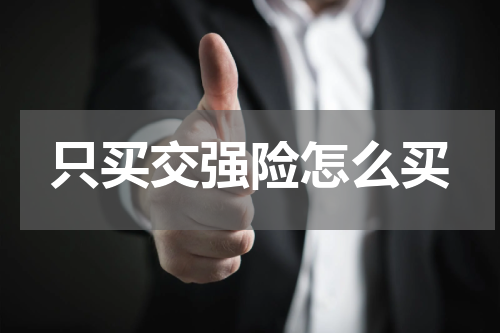 只买交强险怎么买
