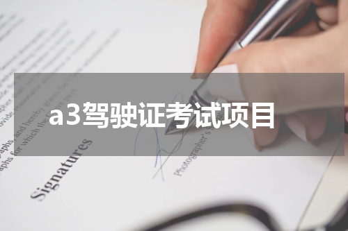 a3驾驶证考试项目