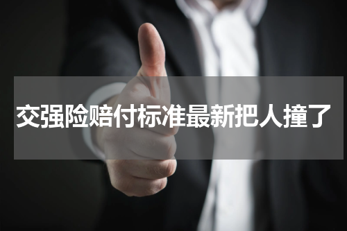 交强险赔付标准最新把人撞了