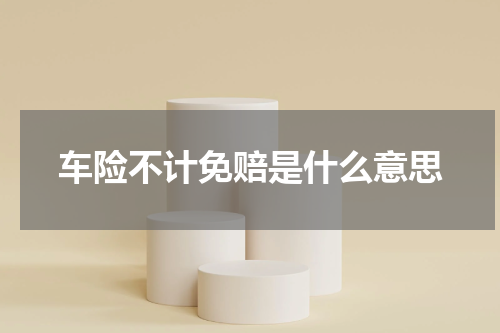 车险不计免赔是什么意思