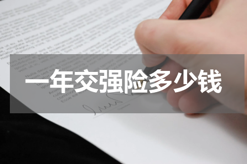 一年交强险多少钱