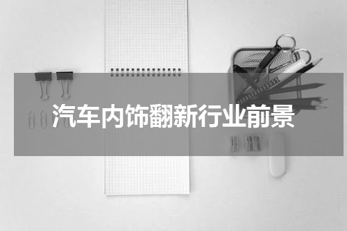 汽车内饰翻新行业前景