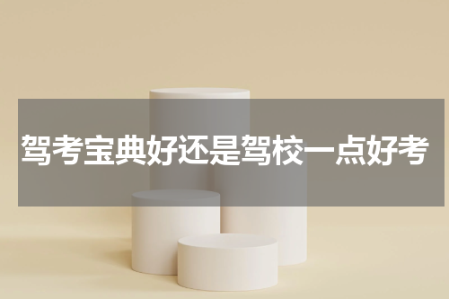 驾考宝典好还是驾校一点好考