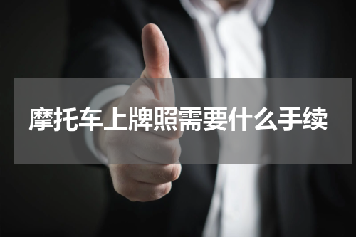 摩托车上牌照需要什么手续