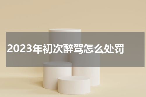 2023年初次醉驾怎么处罚