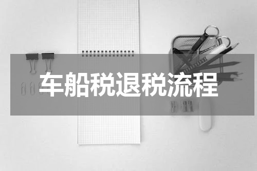 车船税退税流程