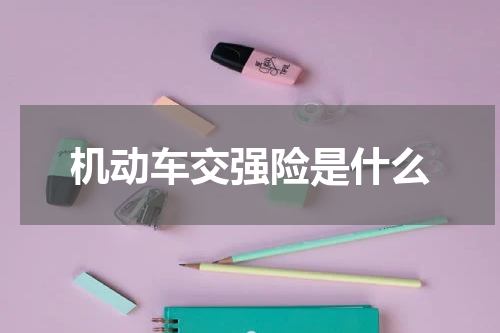 机动车交强险是什么