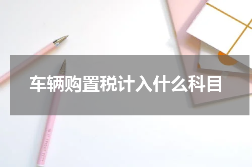 车辆购置税计入什么科目