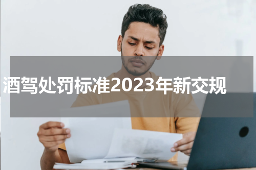 酒驾处罚标准2023年新交规