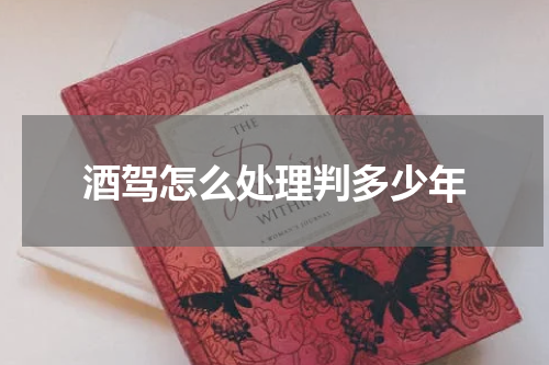 酒驾怎么处理判多少年
