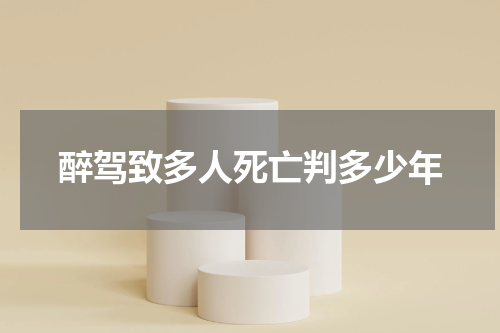 醉驾致多人死亡判多少年