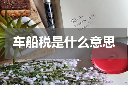 车船税是什么意思