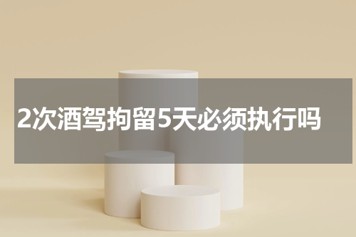 2次酒驾拘留5天必须执行吗