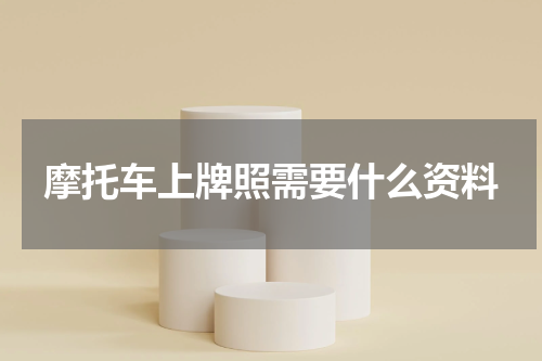 摩托车上牌照需要什么资料