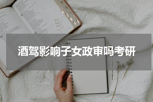 酒驾影响子女政审吗考研
