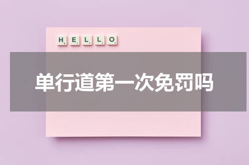 单行道第一次免罚吗