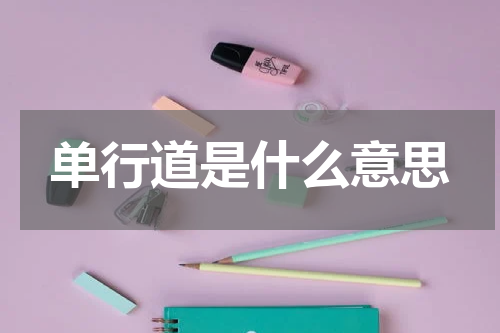 单行道是什么意思