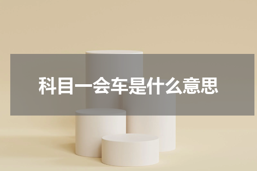 科目一会车是什么意思