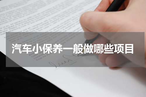 汽车小保养一般做哪些项目