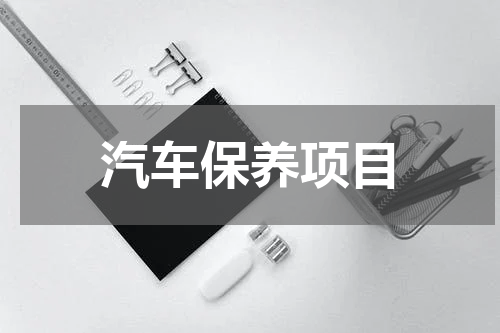 汽车保养项目