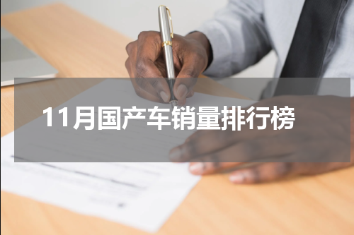 11月国产车销量排行榜