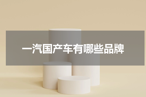一汽国产车有哪些品牌