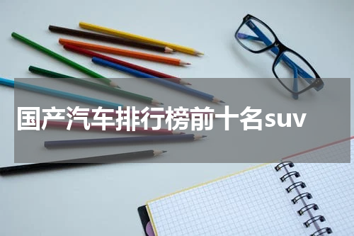 国产汽车排行榜前十名suv