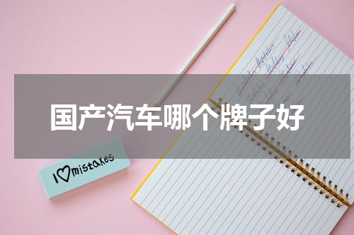 国产汽车哪个牌子好